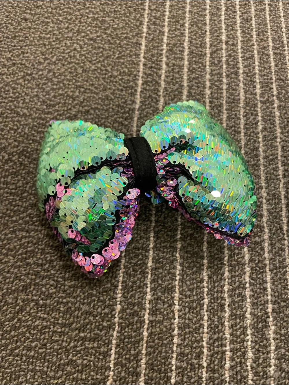 Black Sequin Tutu Dance Costume with Iridescent Green Sequin Vest